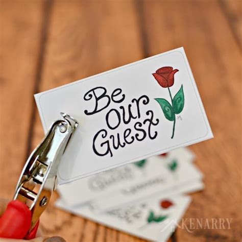 Printable treat yourself wedding favor bags. Beauty and the Beast Party Favors: Free Printable Tags