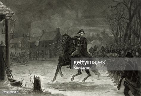George Washington En La Batalla De Trenton Ilustración De Stock Getty