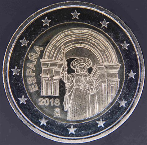 Spain 2 Euro Coin Unesco World Heritage Site Old Town Of Santiago