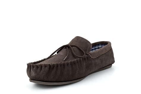 Mens Shoes Mens Moccasin Slippers Mens Extra Large Slippers Real Suede