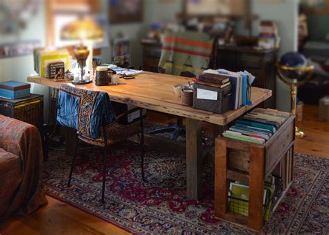 Rustic Wood Office Desk And File Storage Abodeacious