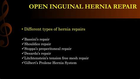 Open Inguinal Hernia Repair Operative Surgery
