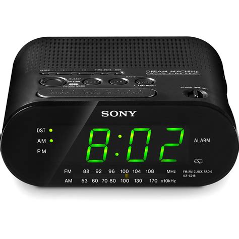 Sony ICF-C218 AM/FM Clock Radio (Black) ICFC218BLACK B&H Photo
