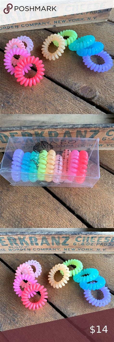 Remember those hair ties that featured a metal bind on them that was anything but gentle on your hair? SPIRAL PHONE CORD COIL BOBBLE HAIR TIE 9-PACK Boutique in ...