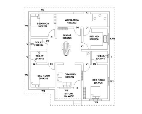 Top Sq Ft Low Cost 2 Bedroom House Floor Plan Design 3d Popular New