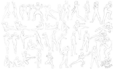 Rough Sketch Pose Reference By Manic Goose On Deviantart