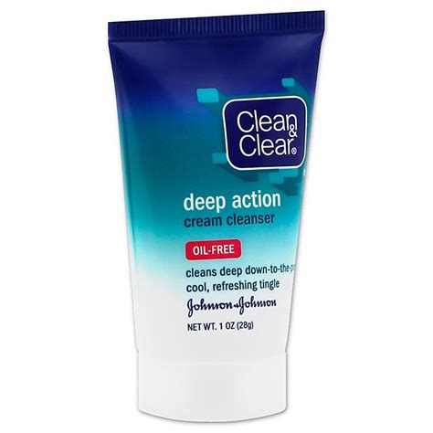 Clean And Clear 1 Oz Deep Action Oil Free Cream Cleanser Bed Bath