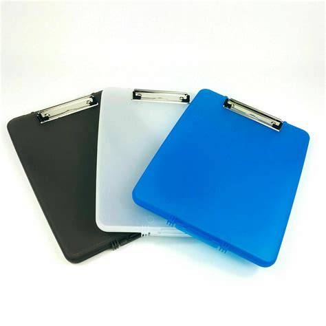 A4 Plastic Compact Clipboard Paper Storage Box File Durable Waterproof