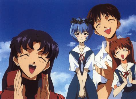 Souryuu Asuka Langley Ayanami Rei Ikari Shinji And Katsuragi Misato Neon Genesis Evangelion
