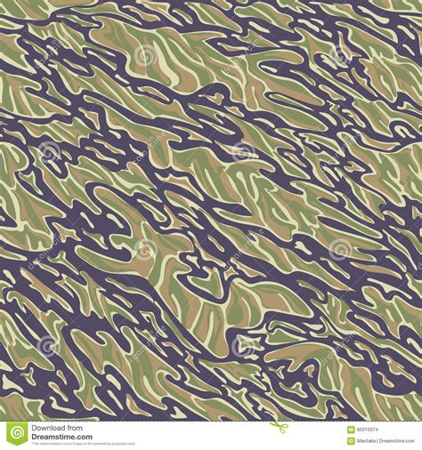 Vietnam Tiger Stripe Camouflage Seamless Patterns Vector Illustration