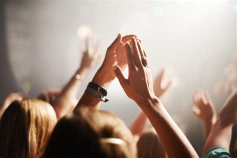 Premium Photo Clapping Crowd Party And People At A Concert For