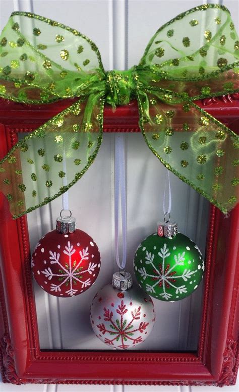 Christmas Picture Frame Wreath By Oddsnendsbyaly On Etsy Christmas