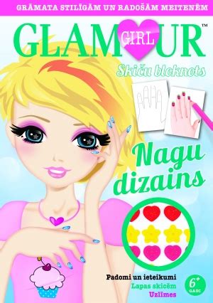 Zvaigzne ABC Nagu dizains Glamour Girl skiču bloknots