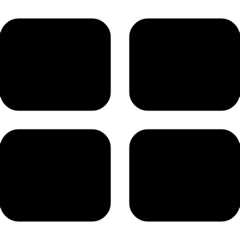 Four Black Squares Free Shapes Icons