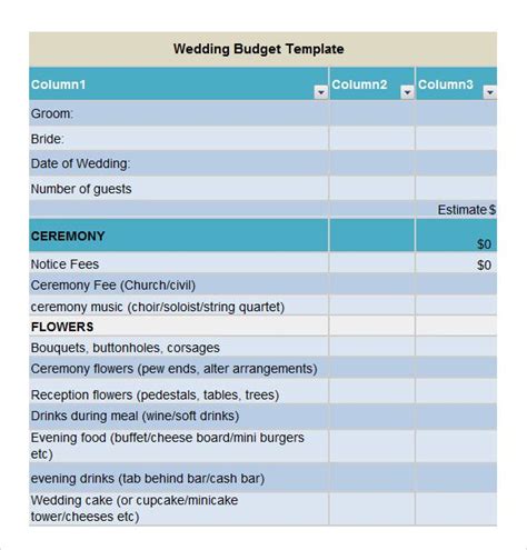Looking for 14 printable budget worksheet templates word pdf excel free? Wedding Budget Templates | 19+ Free Doc, PDF & Xlsx ...