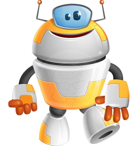 Cool Robot From Future Cartoon Vector Character Graphicmama