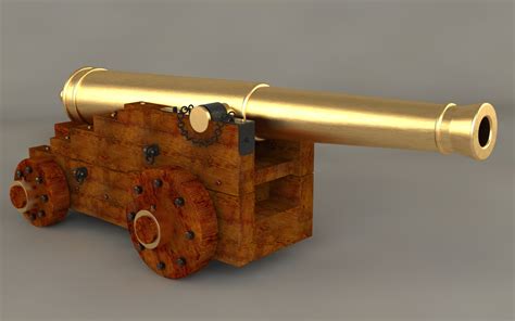 Ship Cannon D Model