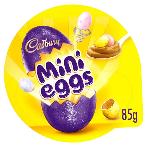 You can simply switch the mini eggs for any other similar sweets such as galaxy or milky bar eggs. Cadbury Limited Edition Mini Eggs Chocolate Dessert 85g | Kids Yogurt | Iceland Foods