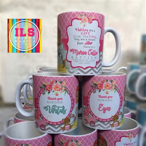 Personalized Mug For Baptism Pink Shopee Philippines