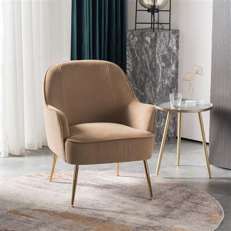 Modern Ergonomics Soft Velvet Fabric Material Accent Chair Shopstyle