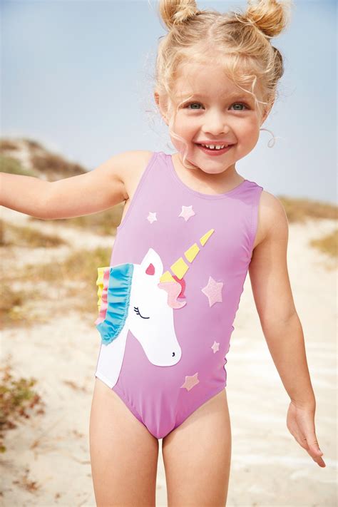 Baby Girls One Piece Swimsuits Cute Bathing Suits Unicorn Swimwear