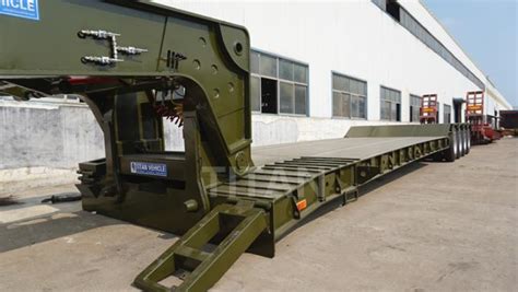 4 Axle 100 Ton Military Detachable Gooseneck Lowboy Trailer Titan
