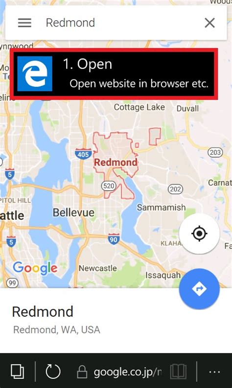 Open With Maps For Windows 10 Mobile
