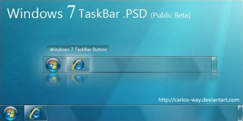 Windows 7 Public Beta Taskbar Psd Welovesolo