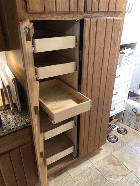 How To Build Pull Out Shelves For Pantry Closet Dandk Organizer