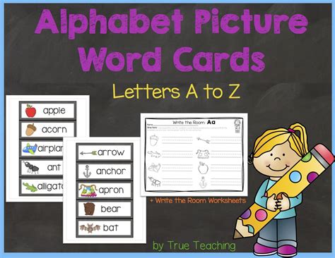 And that letter is only a few hundred years old. Alphabet Picture Word Cards A-Z by True Teaching | Word ...