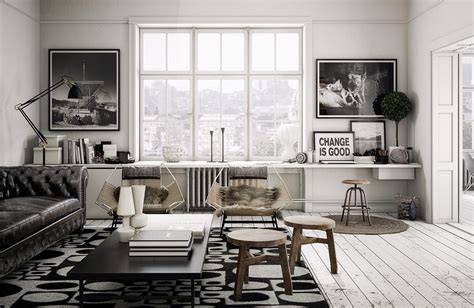 Black And White Living Room Designs With Trendy And