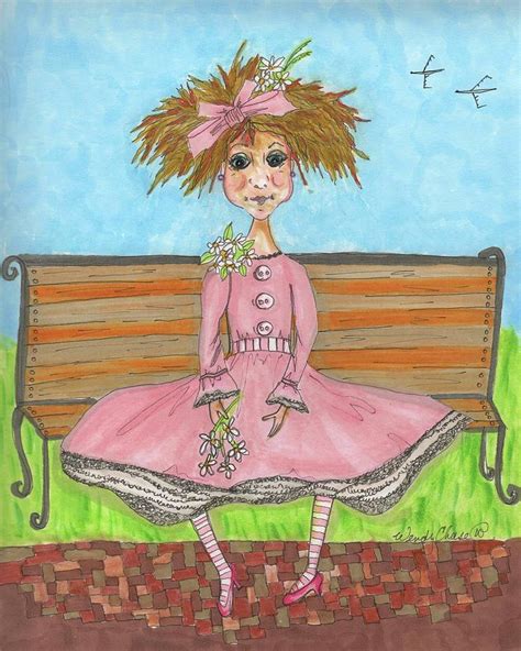 Pink Girl Drawing By Wendy Chase Fine Art America