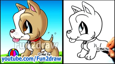 Puppy clipart easy cute dog easy drawing cliparts cartoons. Pitbull PUPPY - How to Draw a Dog - Cute Easy Cartoon ...
