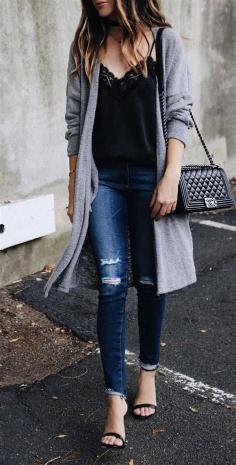 best comfortable women fall outfits ideas as trend 2017 21 outfits with grey cardigan