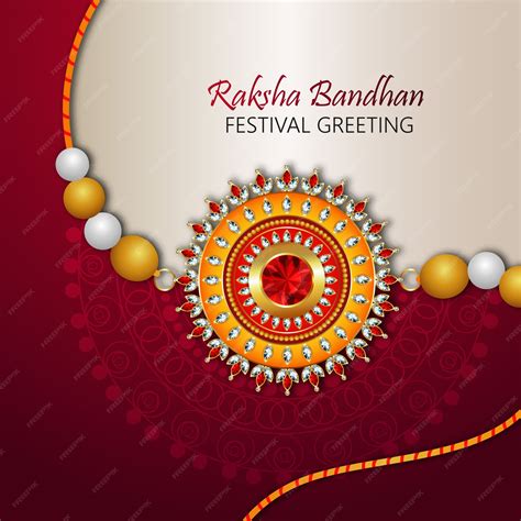 Premium Vector Rakhi Design For Happy Raksha Bandhan