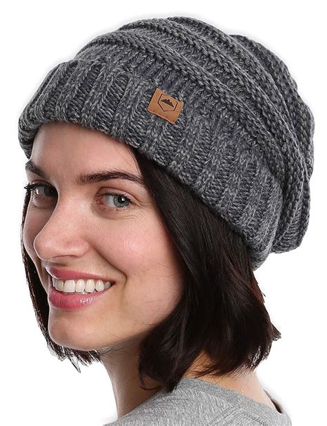 Oversized Slouch Beanie Winter Hats For Women Slouchy Cable Knit Cuff Beanie Stay Warm And Stylish