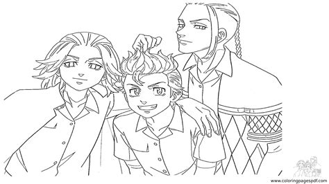 Tokyo Revengers Takemichi Coloring Page Free Printable Coloring Pages