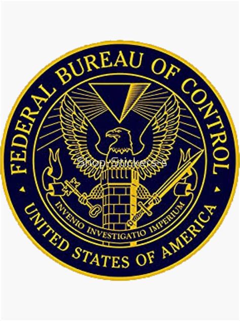 Federal Bureau Of Control Control Game Logo Sticker By Shop