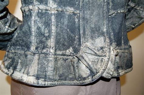 Christian Dior Boutique Sz 10 Distressed Denim Jacket