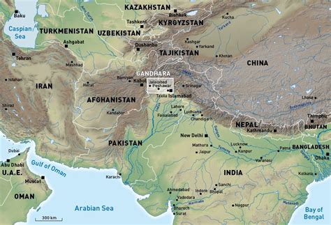 Current Political Map Of The Region Highlighting Gandhara Spiritual