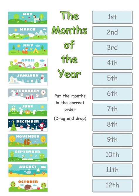 The Months Of The Year Interactive Worksheet Actividades De Nombres