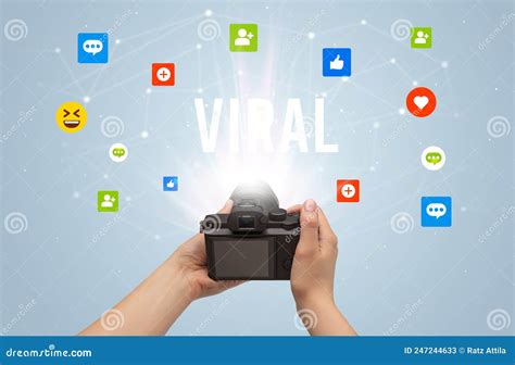 Using Camera To Capture Social Media Content Stock Image Image Of