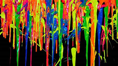 Multicolored Painting Paint Splatter Painting Hd Wallpaper