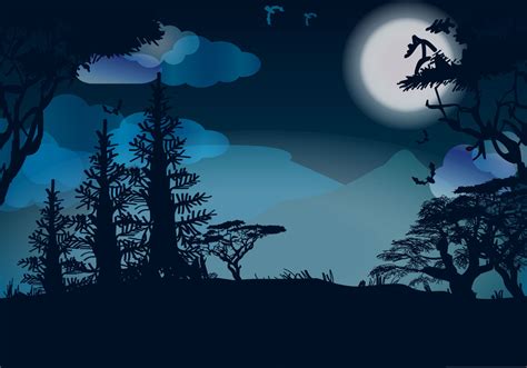 Moon Night Vector Download Free Vector Art Stock Graphics And Images