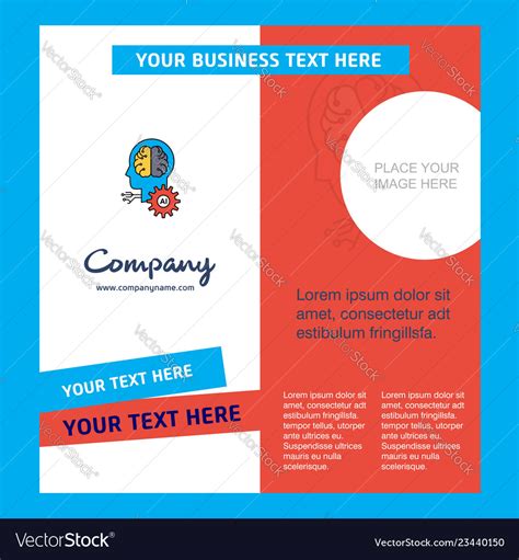 Artificial Intelligence Company Brochure Template Vector Image