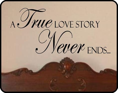 True Love Story Never Ends Wall Decal Sticker Art Decor Etsy