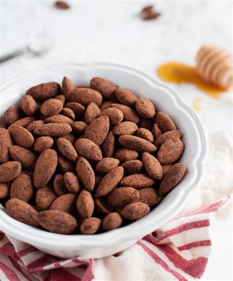 Cocoa Roasted Almonds Feasting Not Fasting
