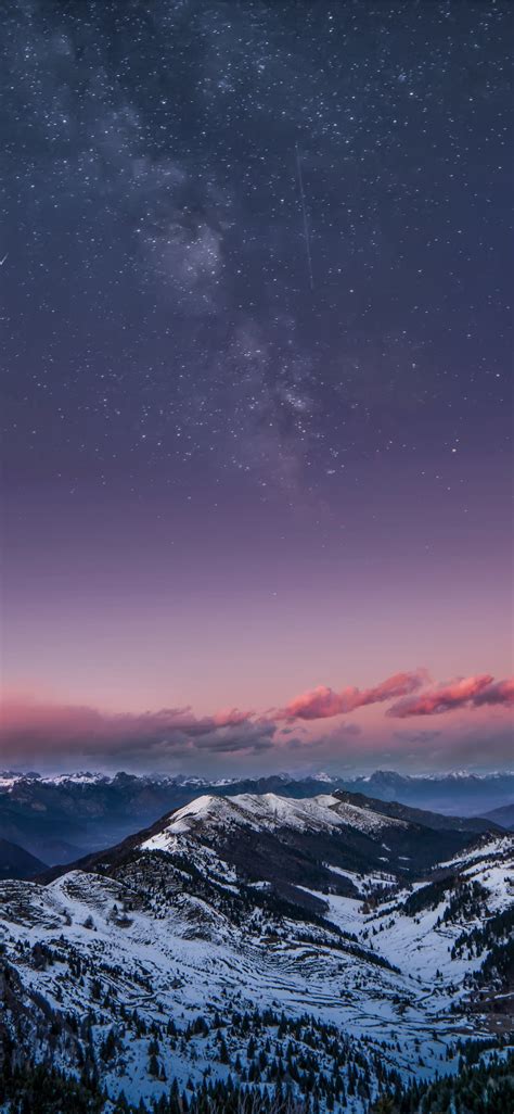 Free Download Mountain Milky Way Iphone X Wallpapers Iphone Wallpaper
