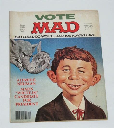 Mad Magazine 218 Vote October 1980 Ec Publications Fnvf Hipcomic