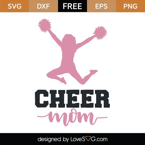 Free Cheer Mom SVG Cut File - Lovesvg.com
